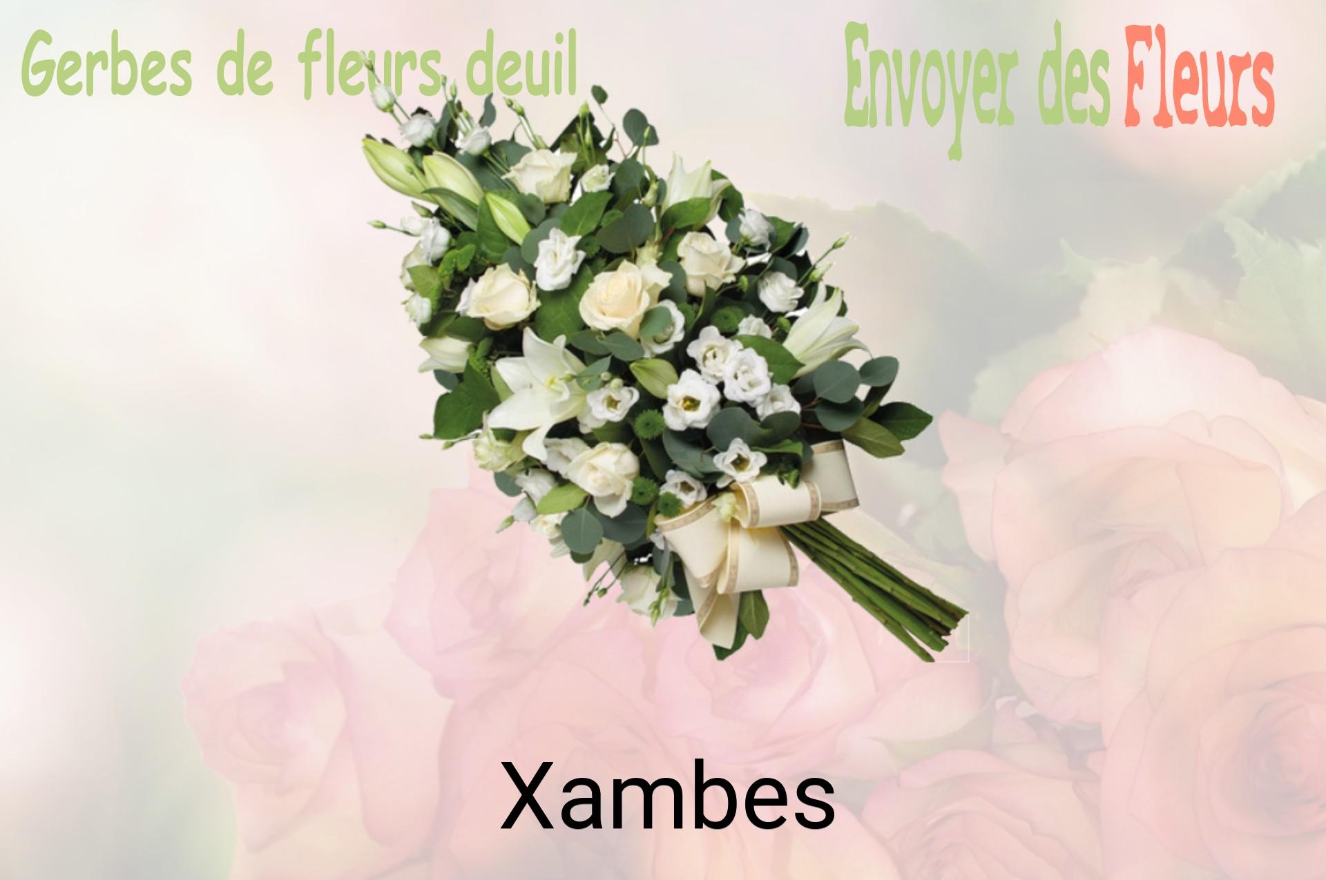 Gerbe de fleurs de deuil livrée à Xambes